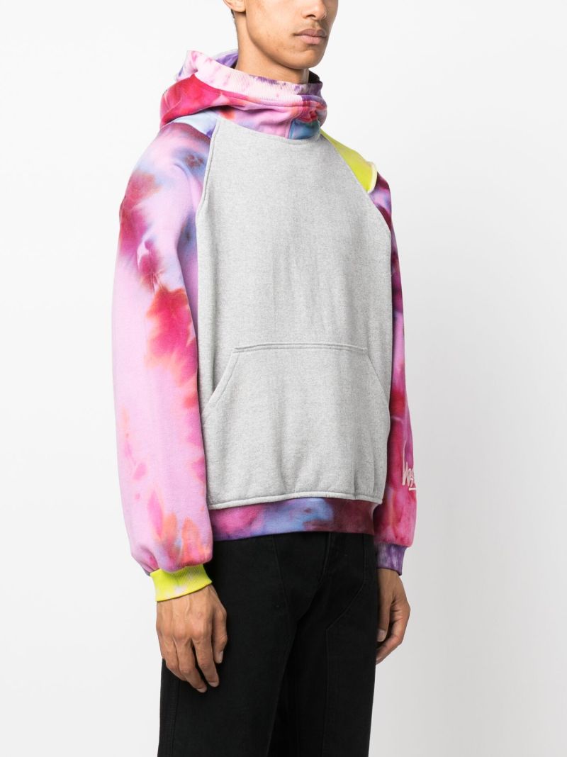 X Peter Simmonds Grey Panelled Cotton Hoodie