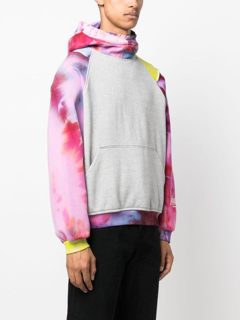X Peter Simmonds Grey Panelled Cotton Hoodie