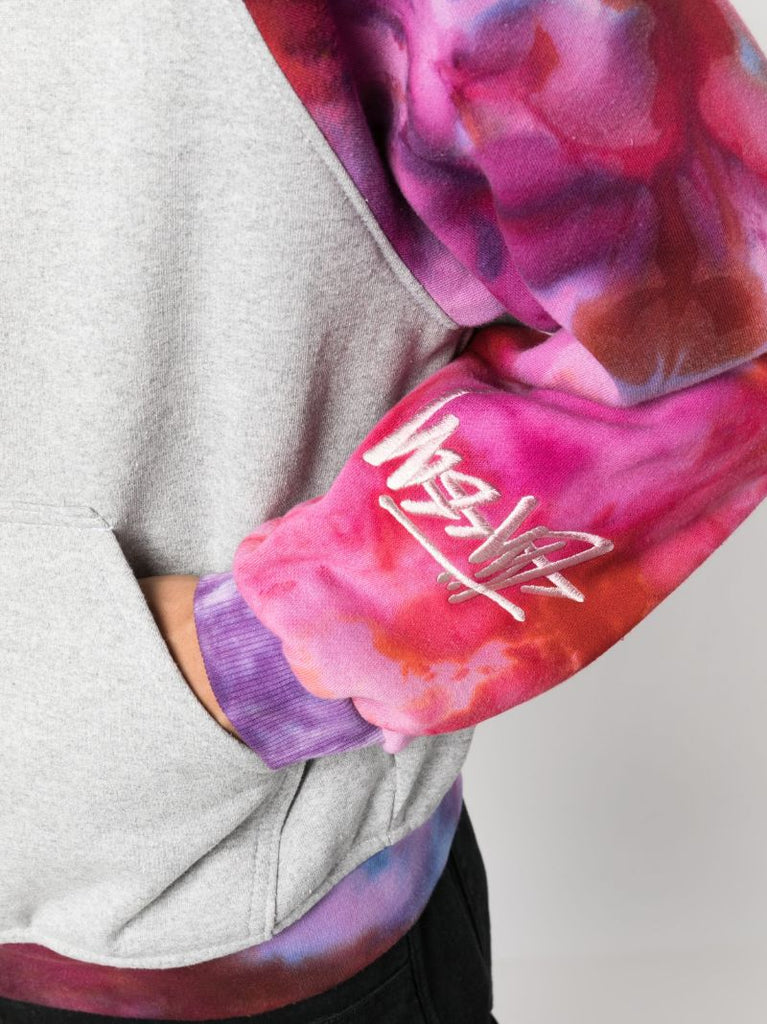 X Peter Simmonds Grey Panelled Cotton Hoodie
