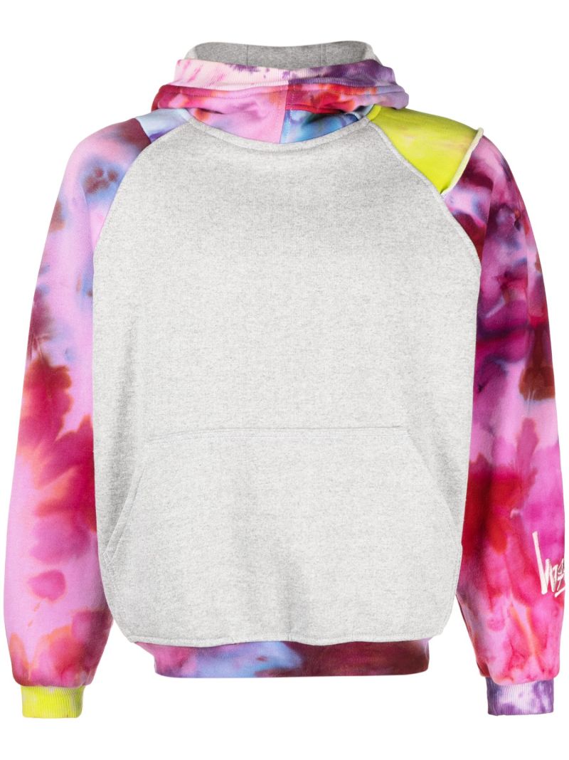 X Peter Simmonds Grey Panelled Cotton Hoodie