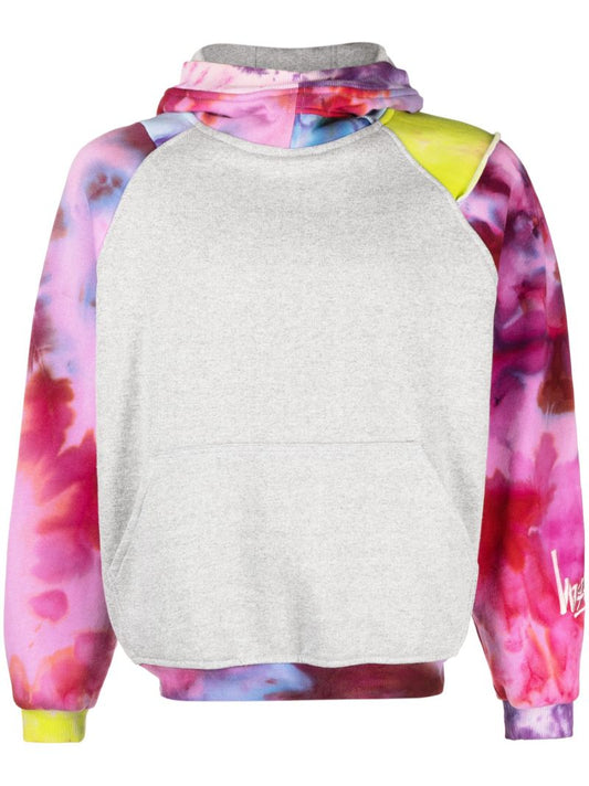 X Peter Simmonds Grey Panelled Cotton Hoodie