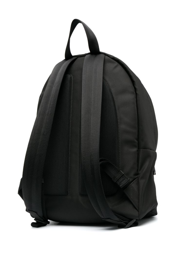 Black Embossed Logo Backpack