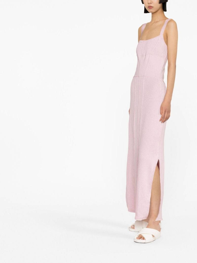 Pink Knit Corset Cotton Slip Dress
