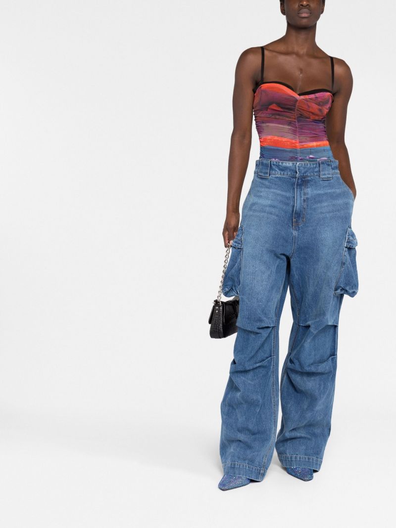 Orange Renzo Strapless Top