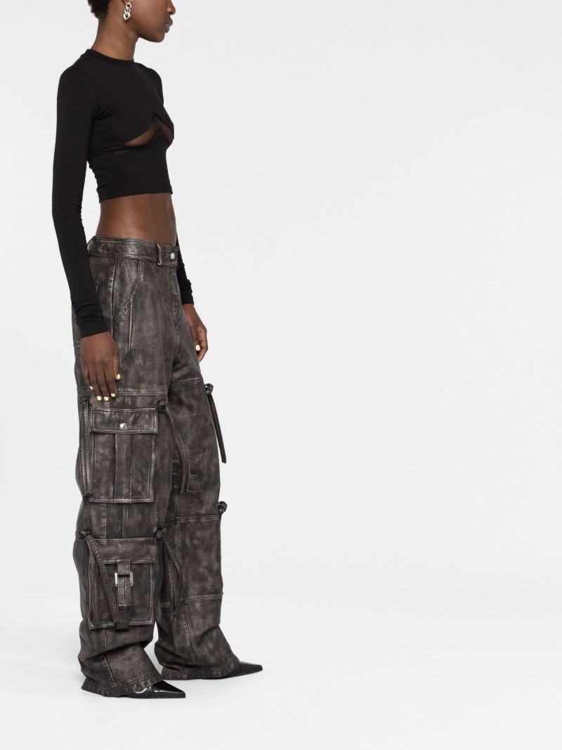 Black Cut-out Crop Top