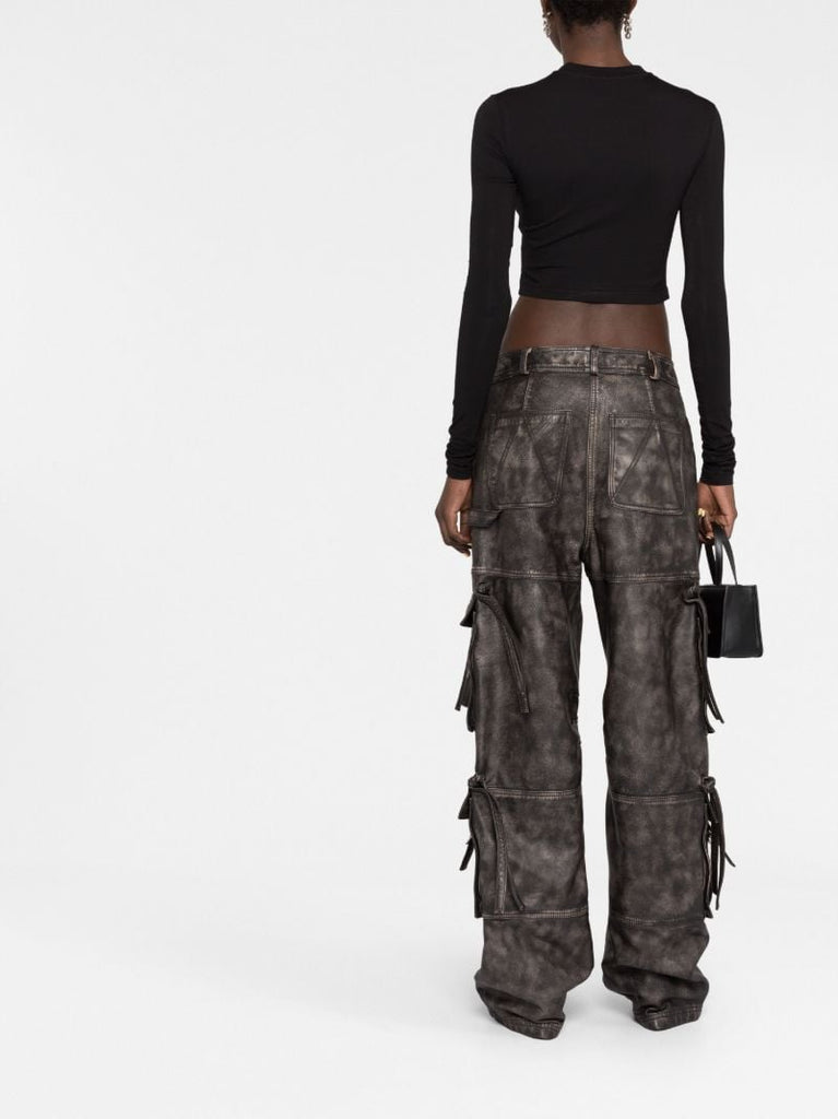 Black Cut-out Crop Top