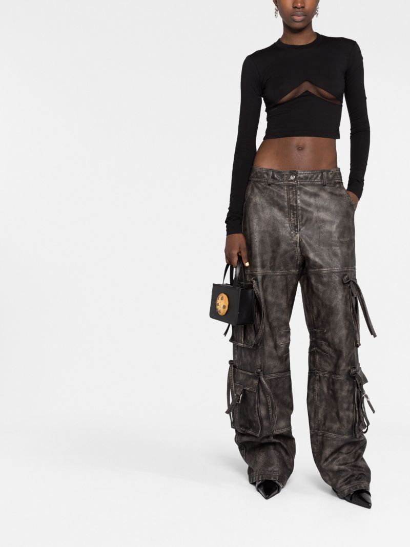 Black Cut-out Crop Top