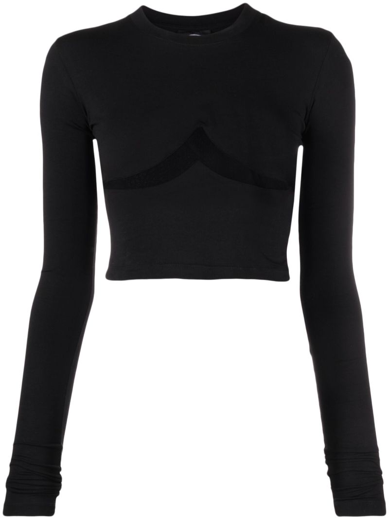 Black Cut-out Crop Top