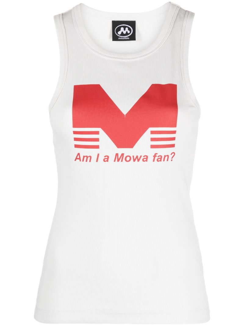 White Am I a Cotton Tank Top