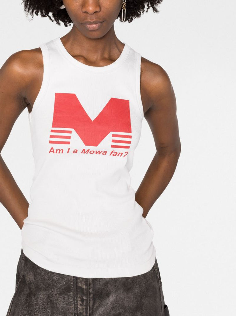 White Am I a Cotton Tank Top