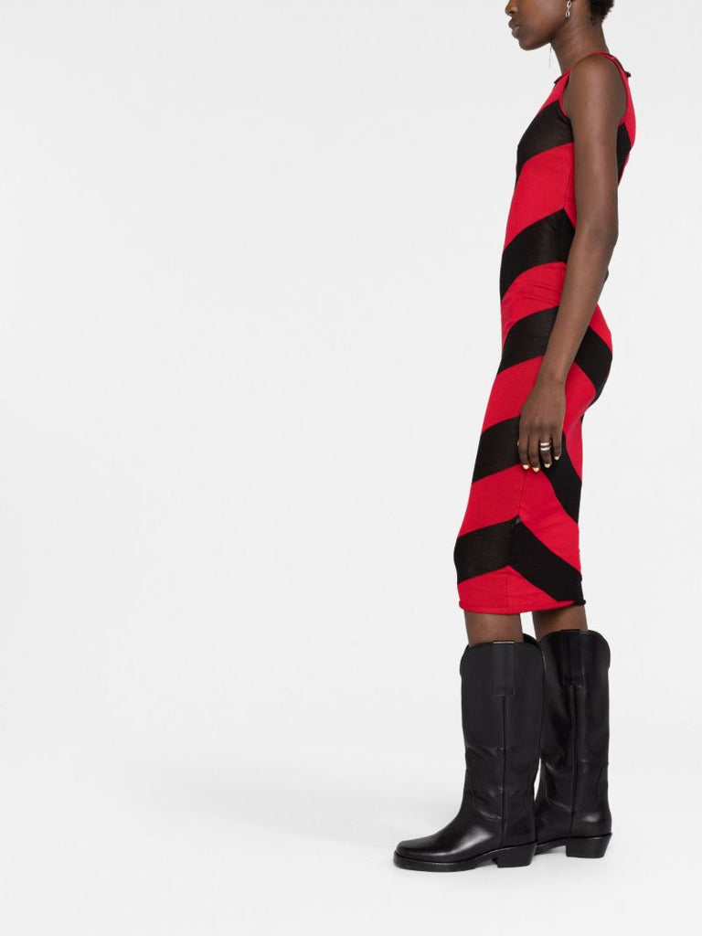 Multicoloured Striped Knitted Dress
