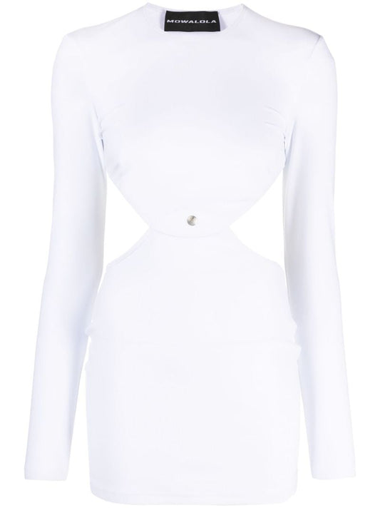 White Cut-out Mini Dress