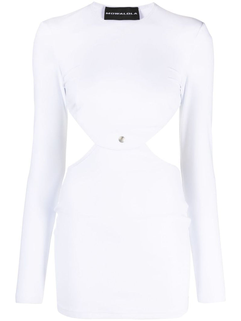 White Cut-out Mini Dress