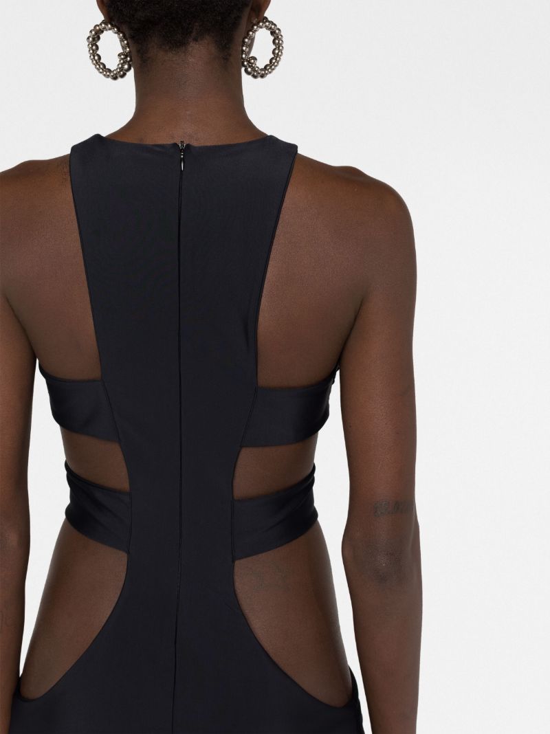 Black Power Cut-out Maxi Dress