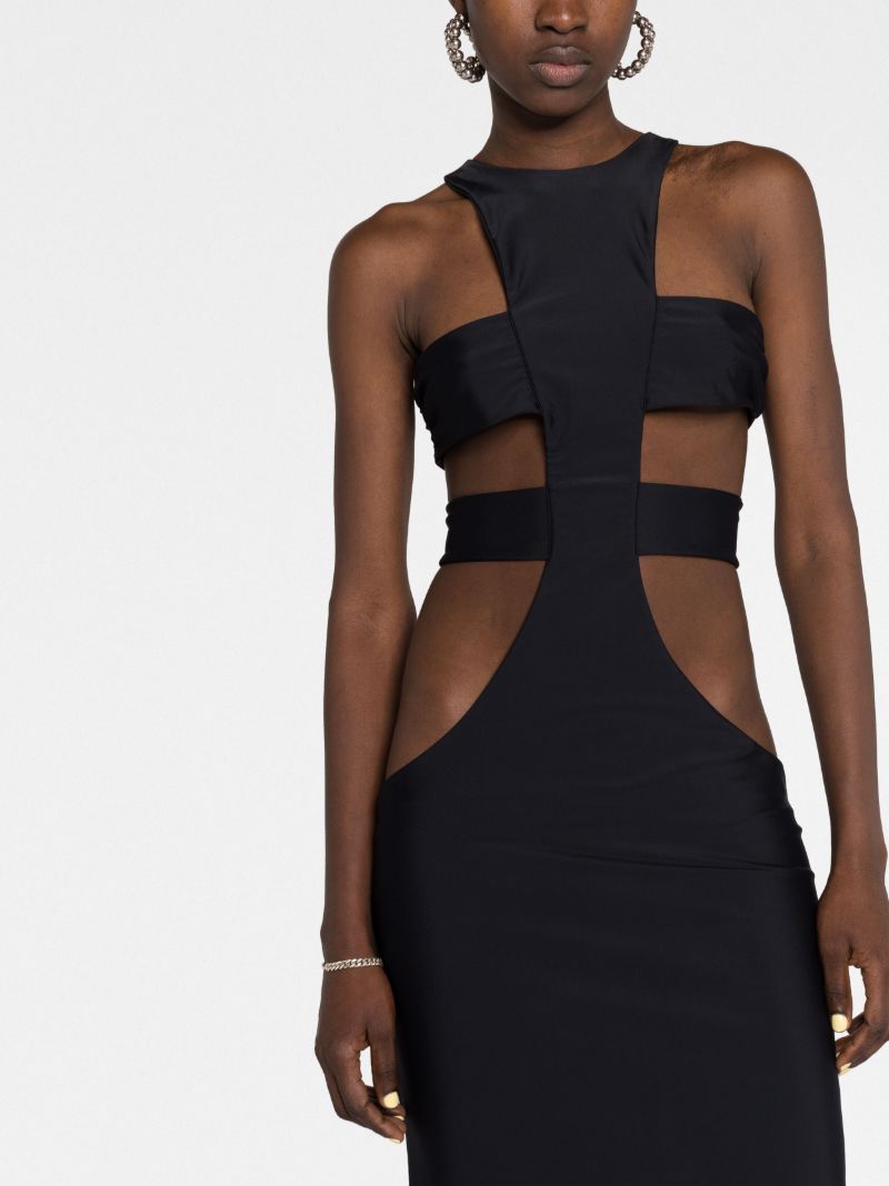Black Power Cut-out Maxi Dress