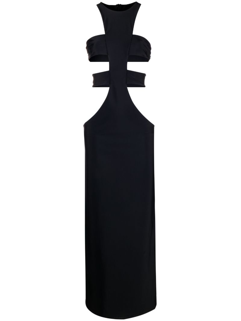 Black Power Cut-out Maxi Dress