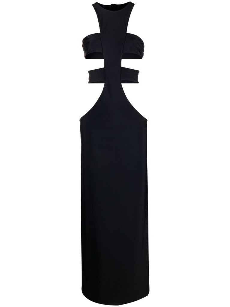 Black Power Cut-out Maxi Dress