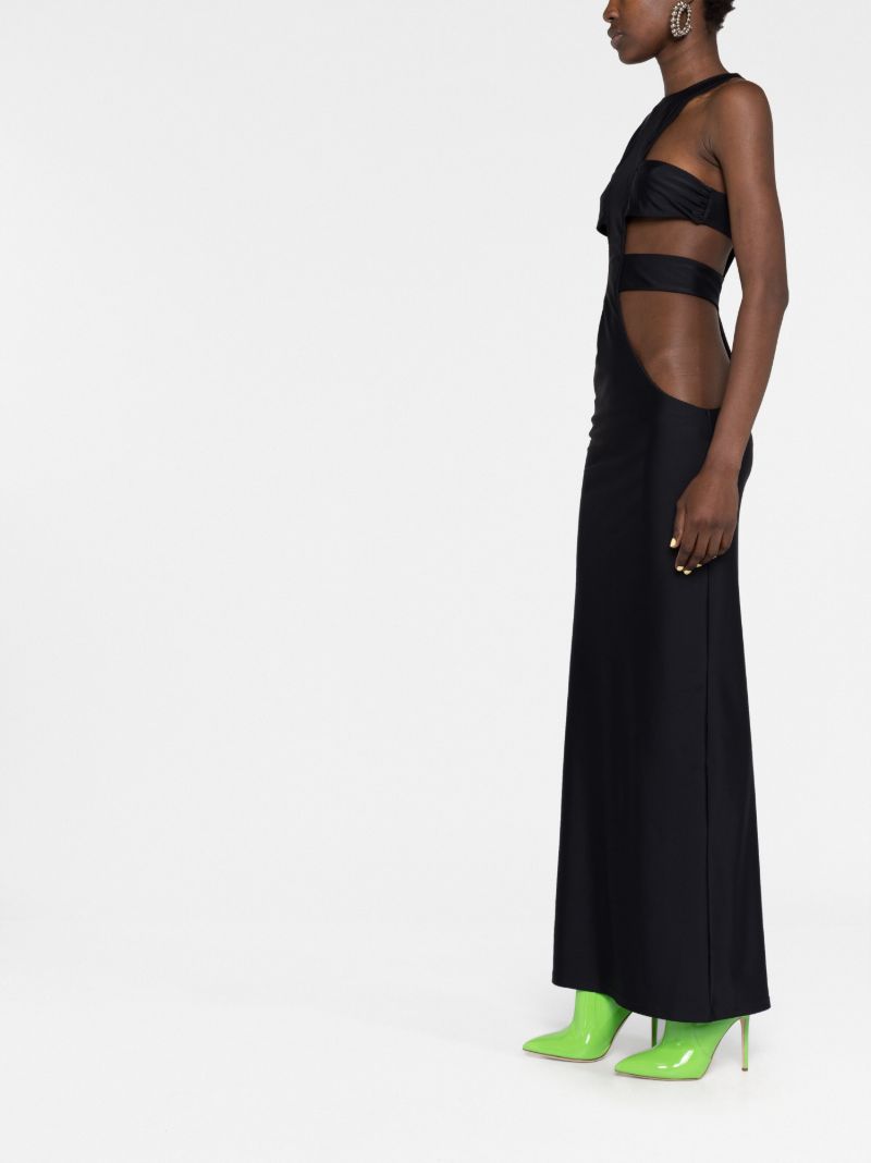 Black Power Cut-out Maxi Dress