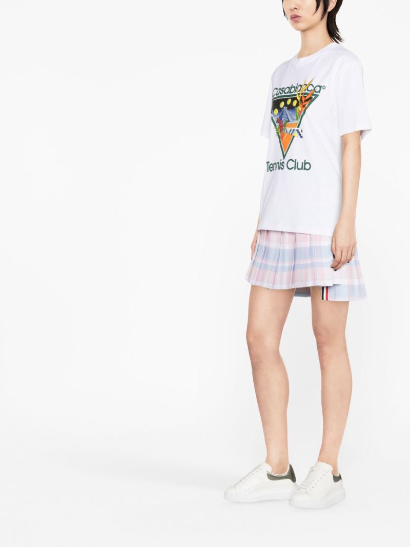 White Tennis Club Print T-shirt