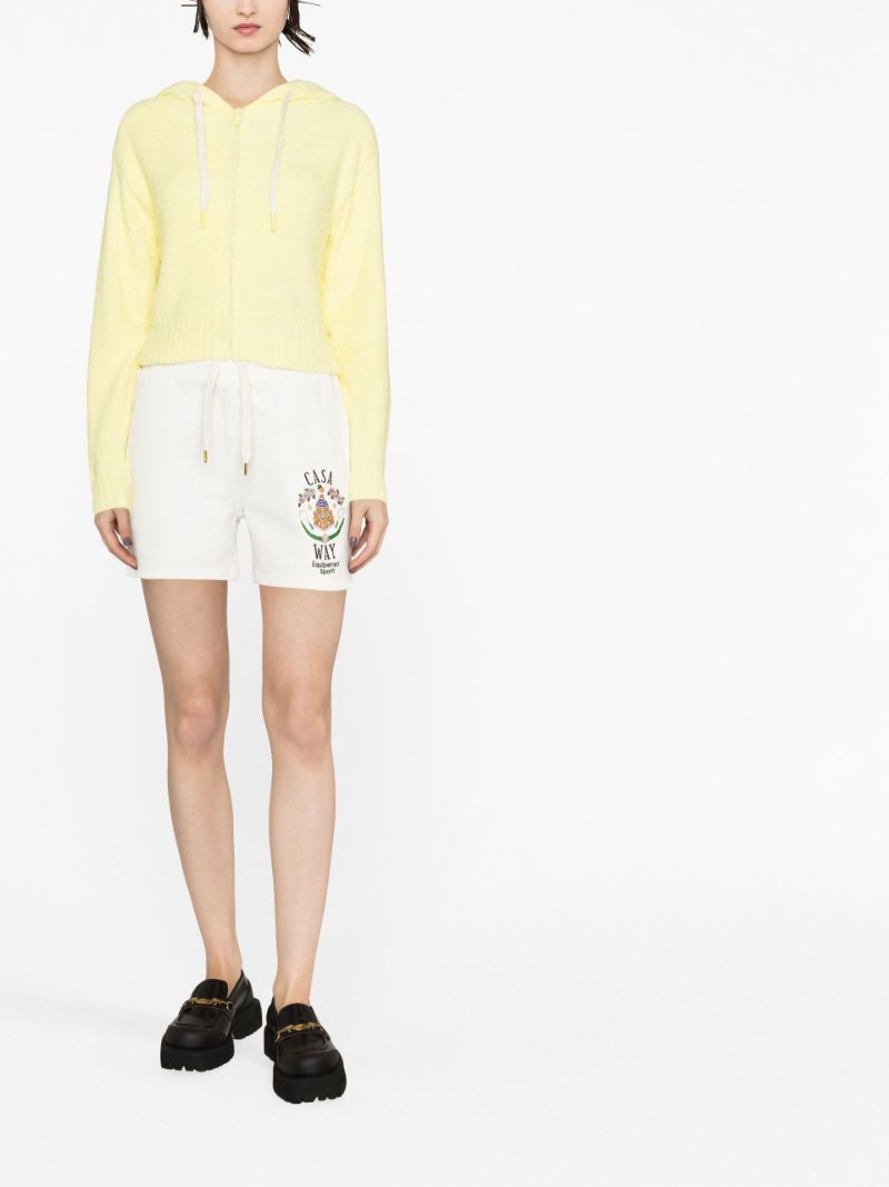 White Casa Way Track Shorts