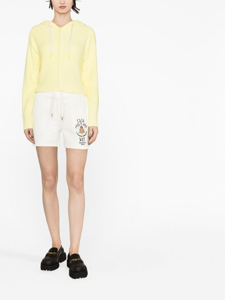 White Casa Way Track Shorts
