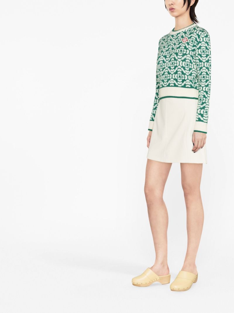 Green Monogram Wool Sweater