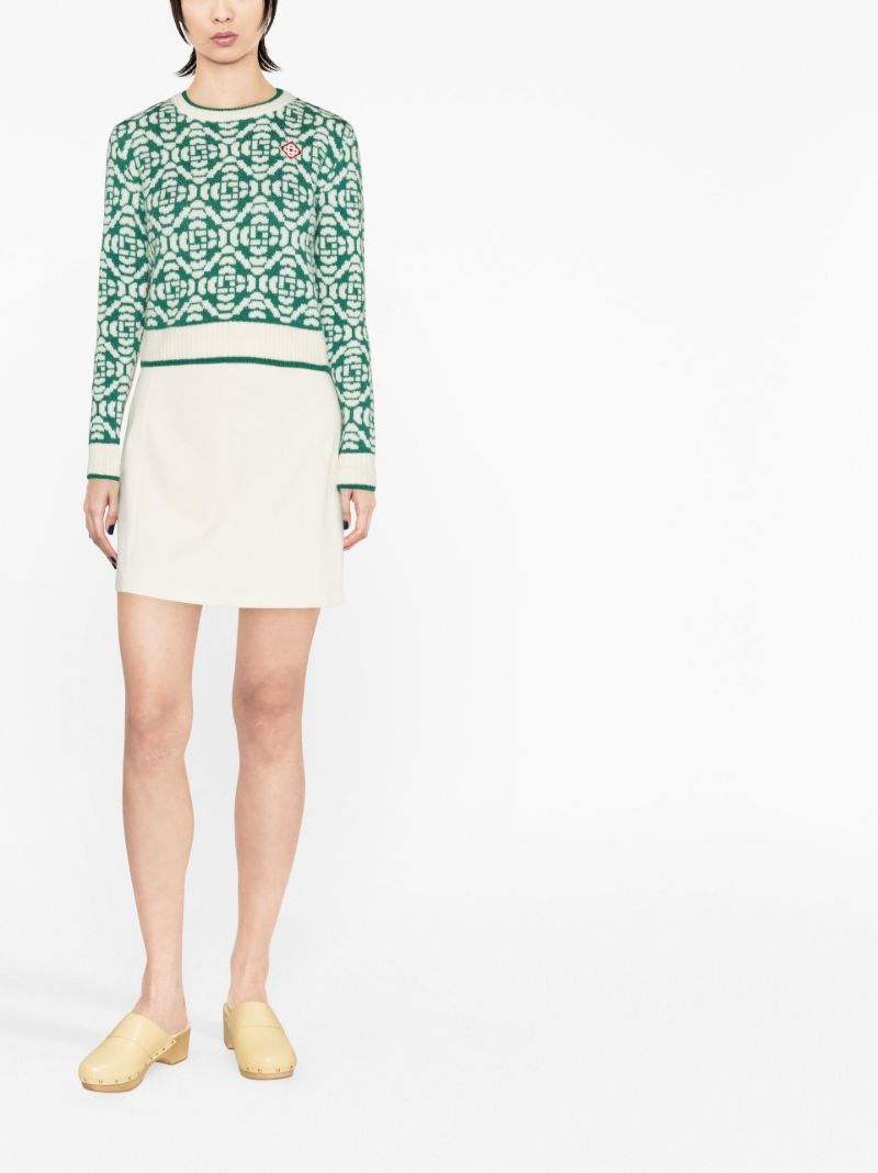 Green Monogram Wool Sweater