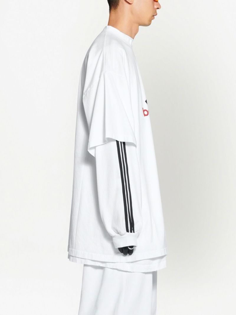 X Adidas White Logo Embroidered Crew Neck Cotton T-shirt