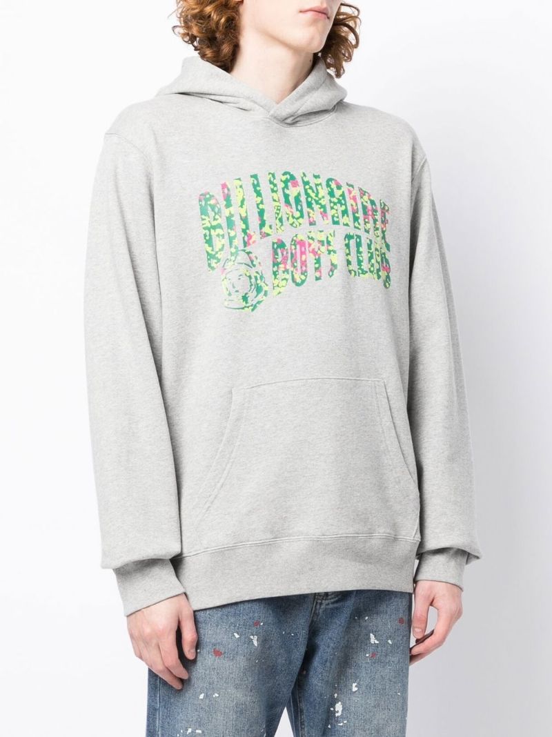 Grey Hibiscus Camo Arch Cotton Hoodie