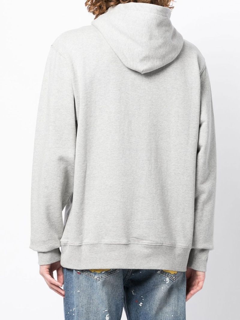 Grey Hibiscus Camo Arch Cotton Hoodie