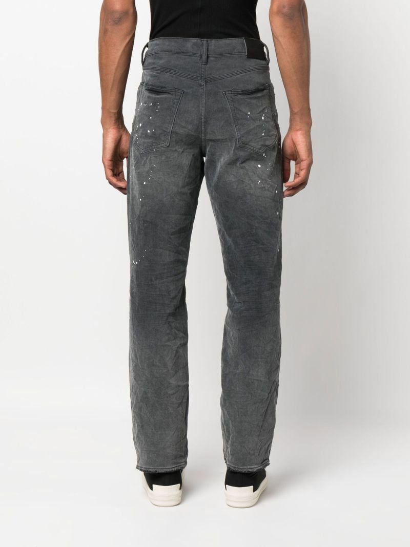 Black P011 Straight-leg Jeans
