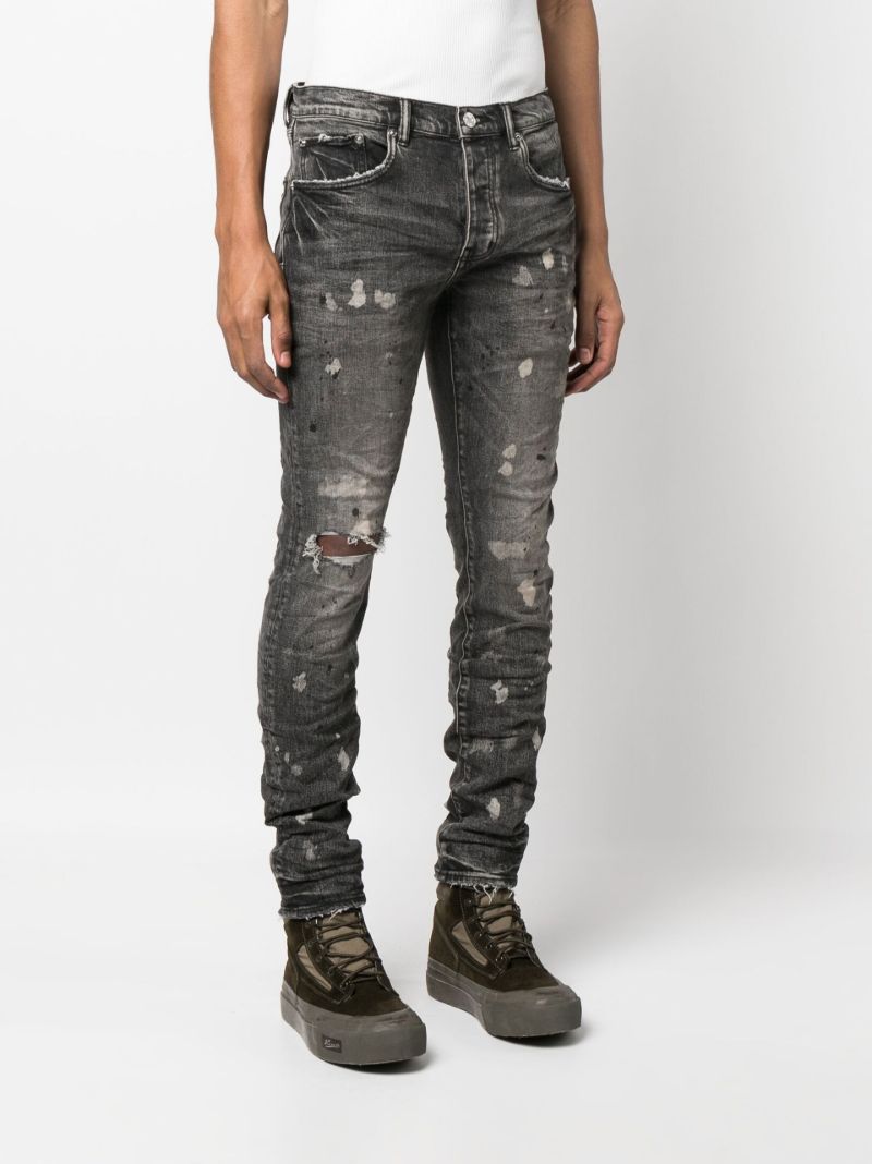 Black Distressed Skinny Jeans