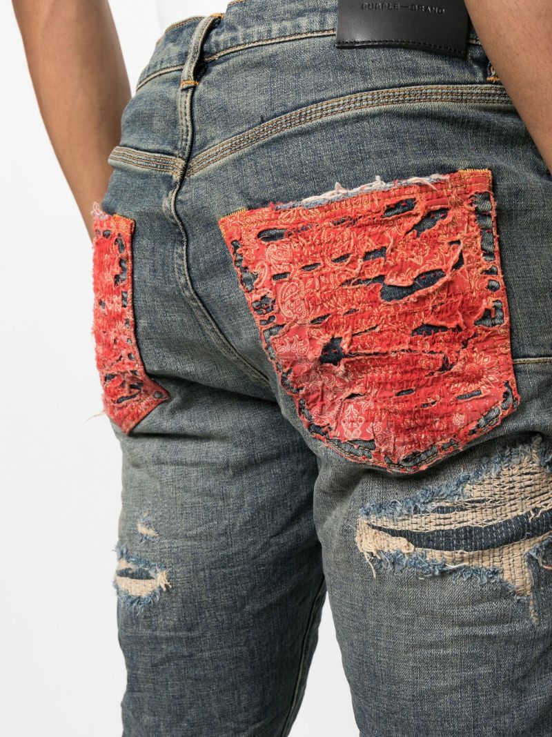 Blue Distressed Skinny Jeans