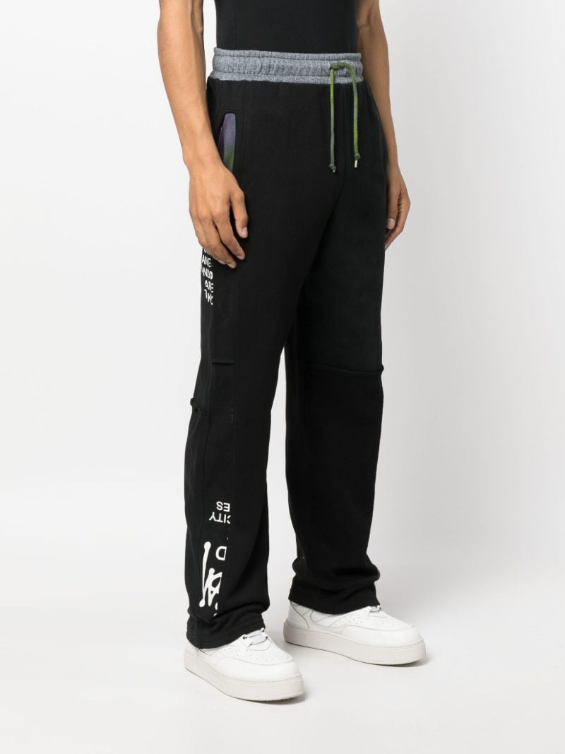X Peter Simmonds Black Logo-print Track Pants
