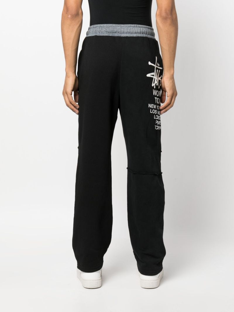 X Peter Simmonds Black Logo-print Track Pants