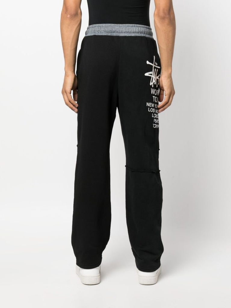 X Peter Simmonds Black Logo-print Track Pants