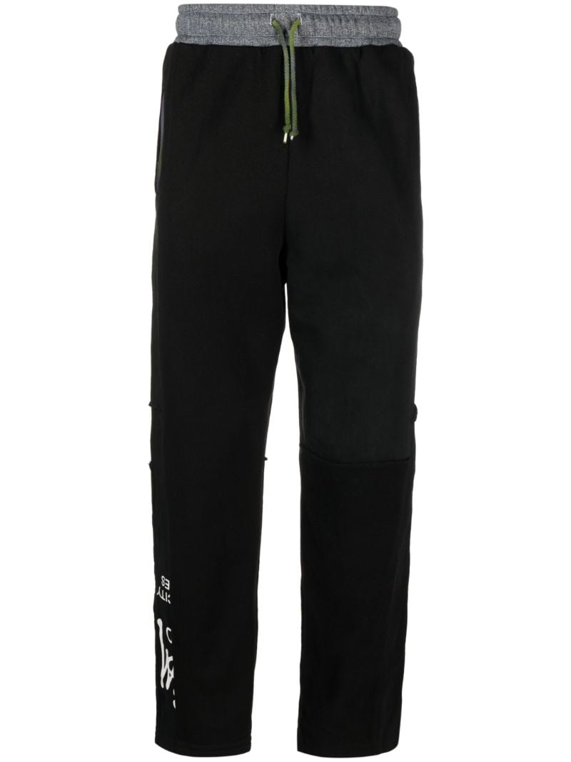 X Peter Simmonds Black Logo-print Track Pants