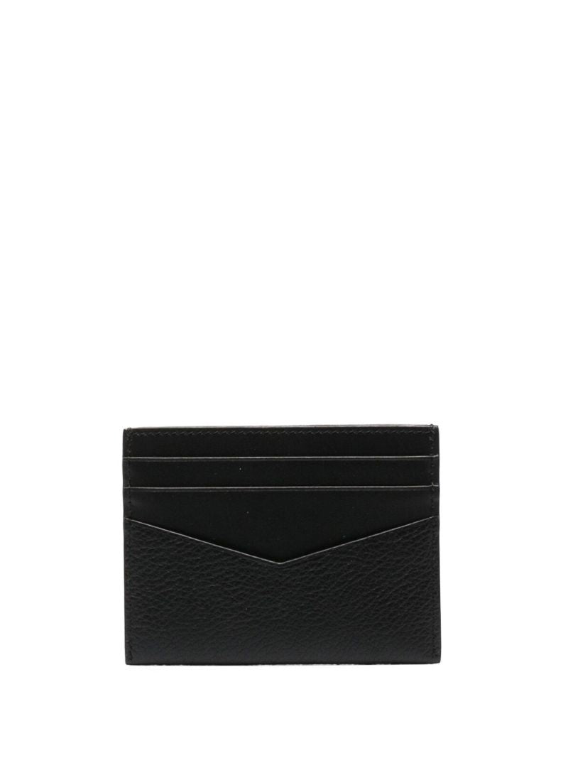 Black Logo-plaque Leather Cardholder
