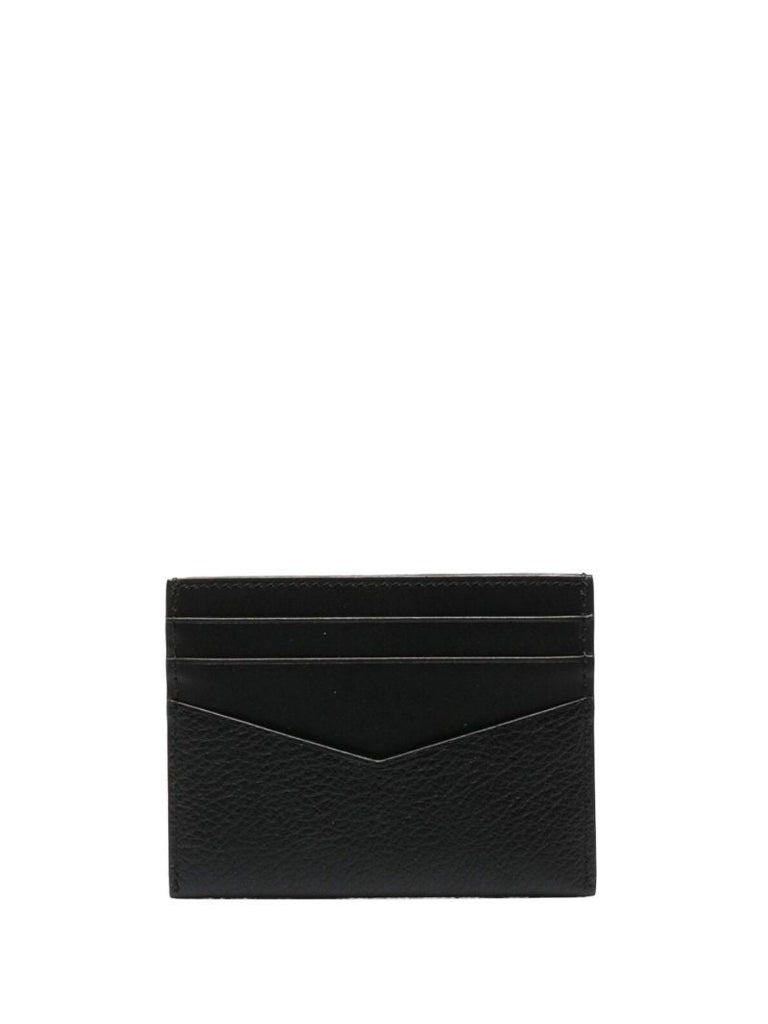 Black Logo-plaque Leather Cardholder