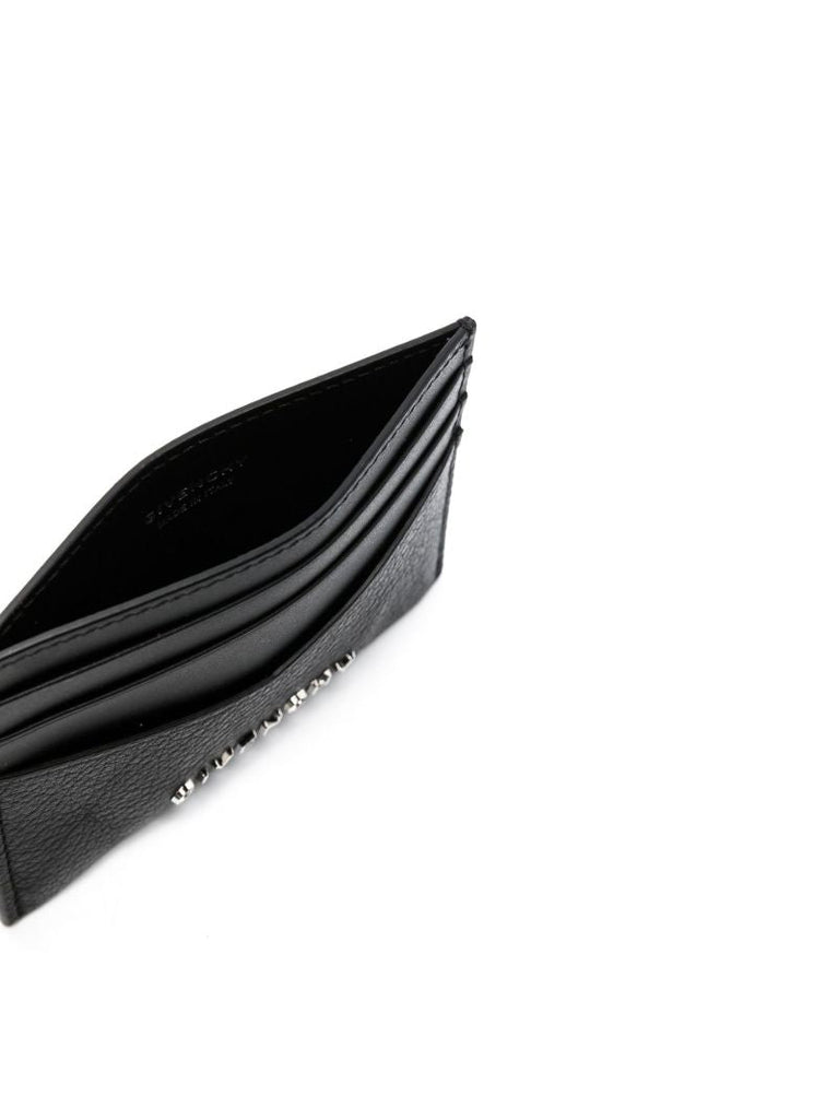Black Logo-plaque Leather Cardholder