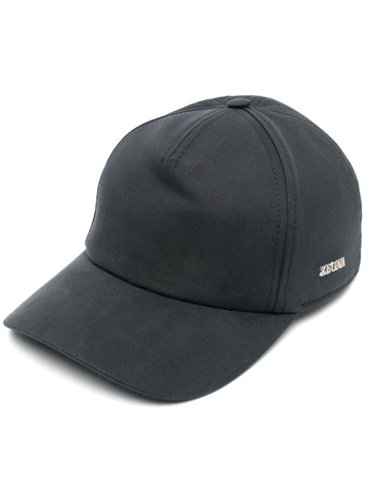 Black Logo Plaque Baseball Hat