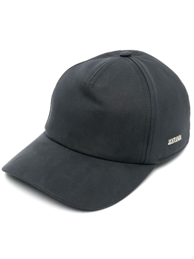 Black Logo Plaque Baseball Hat