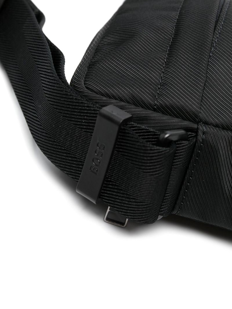 Black Catch Tonal Logo Cross Body Bag