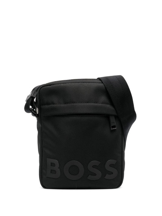 Black Catch Tonal Logo Cross Body Bag