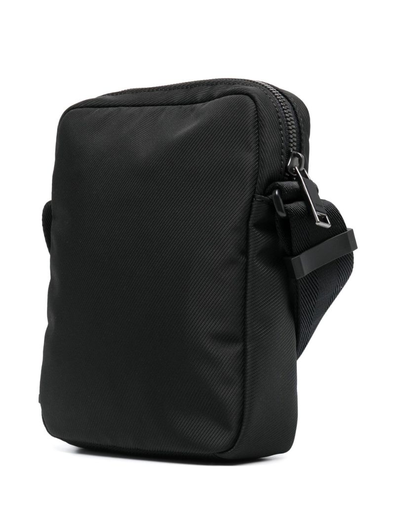 Black Catch Tonal Logo Cross Body Bag