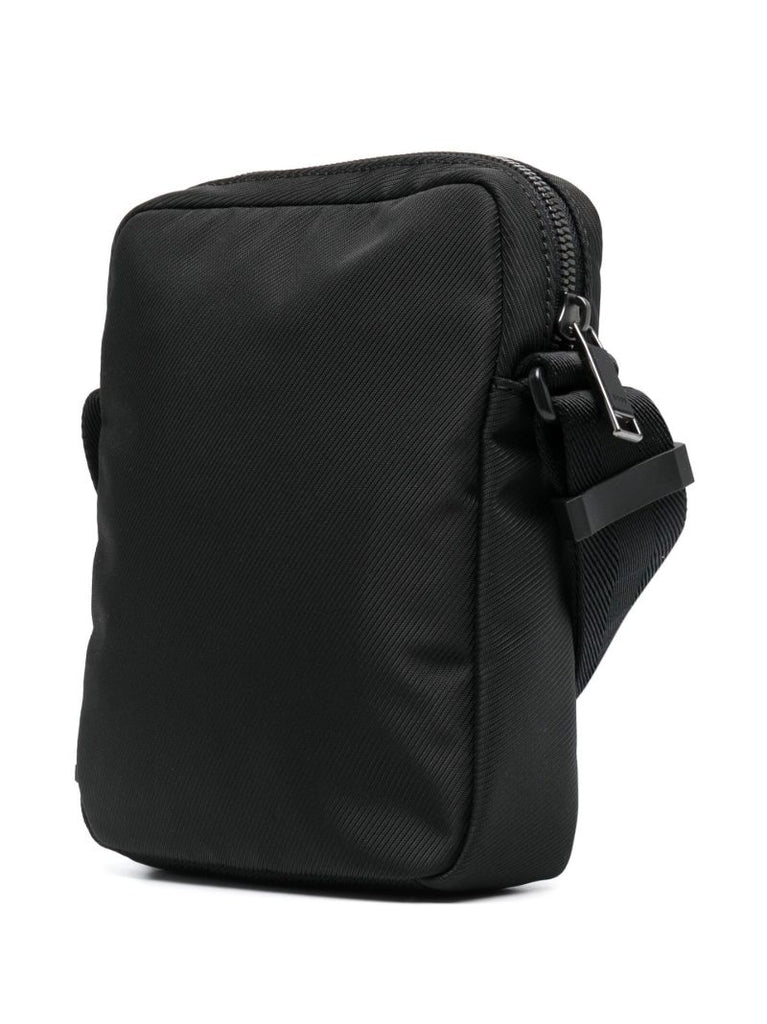 Black Catch Tonal Logo Cross Body Bag