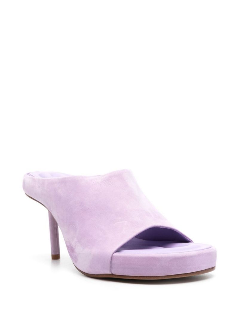 Purple Les Mules Nuvola 80 Suede Mules