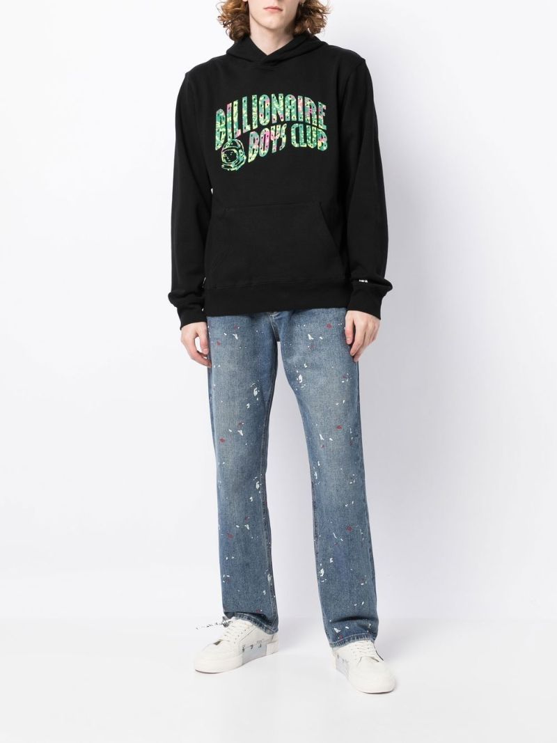 Blue Paint Splatter Straight-leg Jeans