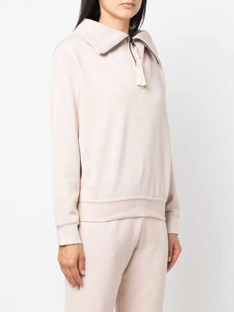 X Victoria Beckham Neutral Logo Embroidered Sweater