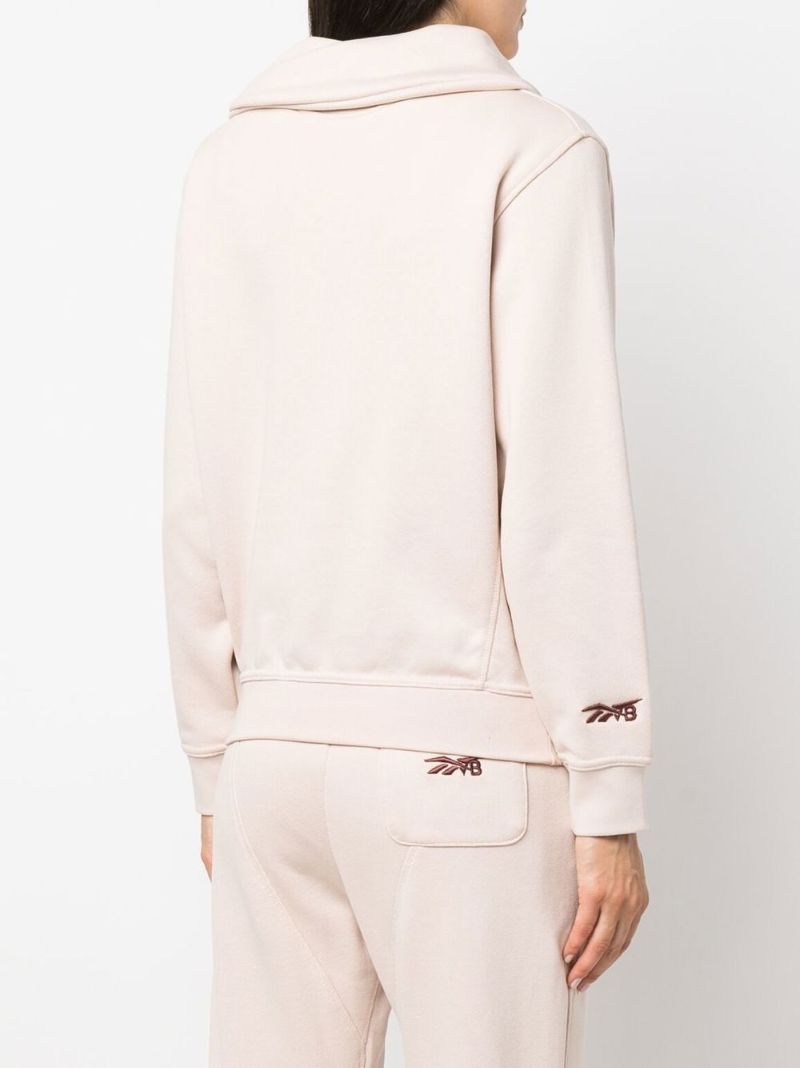 X Victoria Beckham Neutral Logo Embroidered Sweater
